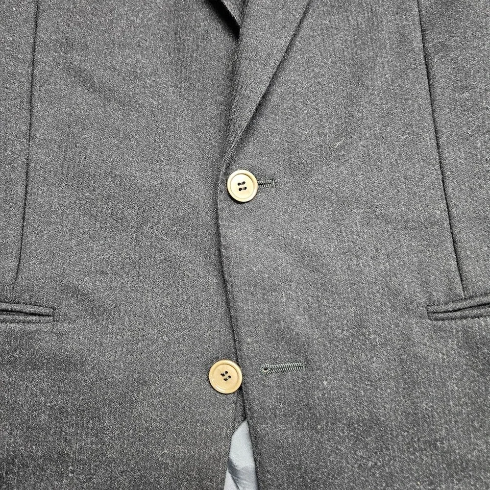 Corneliani Blazer Vest Mens 36 Charcoal Grey Wool 2 Piece Set Made in Italy